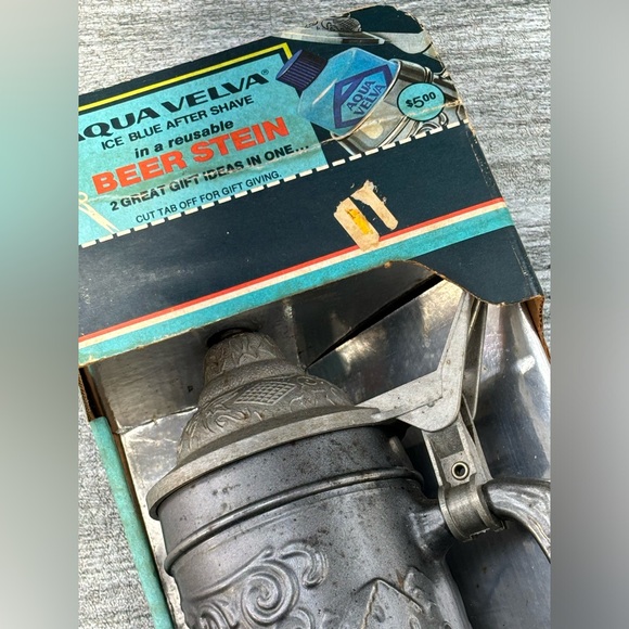 VTG Aqua Velva Ice Blue After Shave Beer Stein NIB NOS 6 Fl. Oz. J. B. Williams - Picture 9 of 16